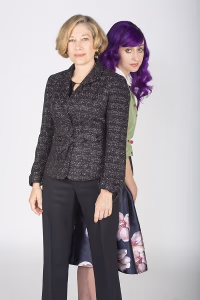 Meg Gibson appears as Eve and Lauren Blumenfeld as Claudine Photo