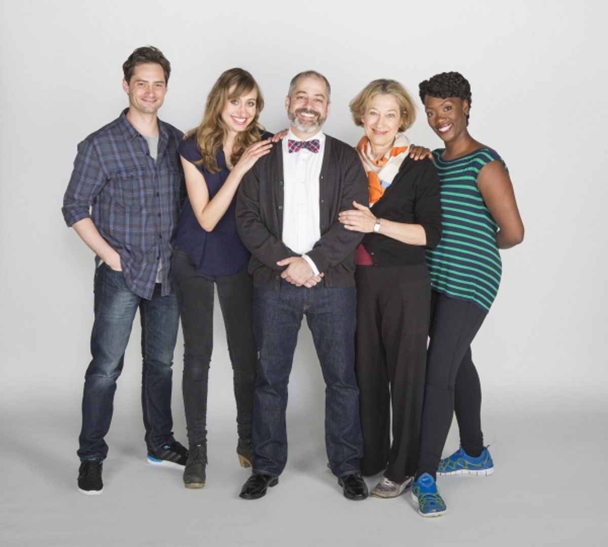 Director James Vaquez (center) with the cast of Rich Girl: (from left) JD Taylor, Lauren Blumenfeld, Meg Gibson, and Carolyn Michelle Smith. at 