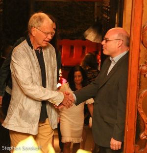 David Letterman & Michael Gyure, Executive Director @ BroadwayWorld David Letterman & Michael Gyure, Executive Director Photo