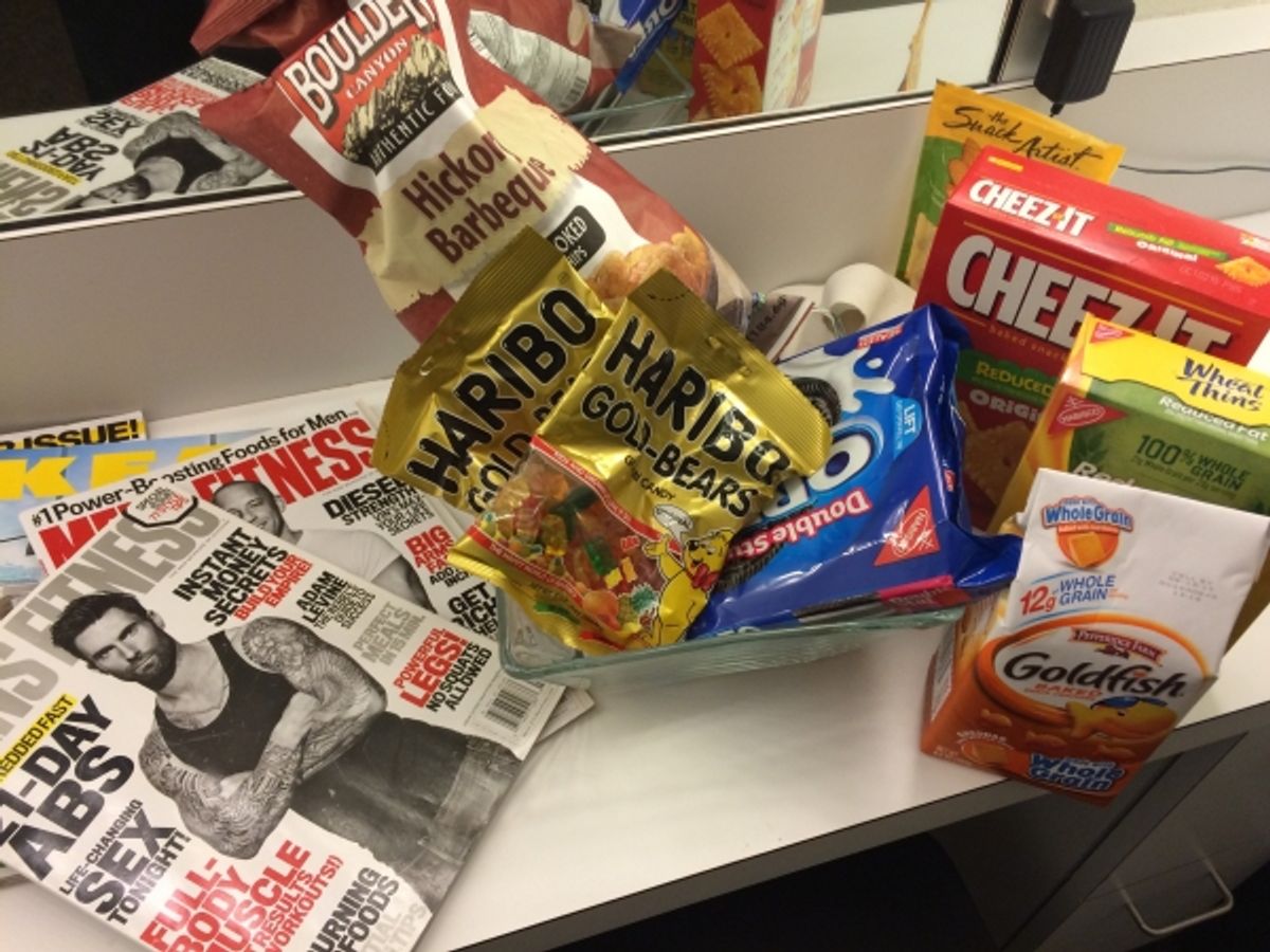 My dressing roommate Joe is trying to diet, so I brought him healthy snacks! at BWW Exclusive! A Two-Show Day at TUTS' THE MUSIC MAN with Charles Swan
