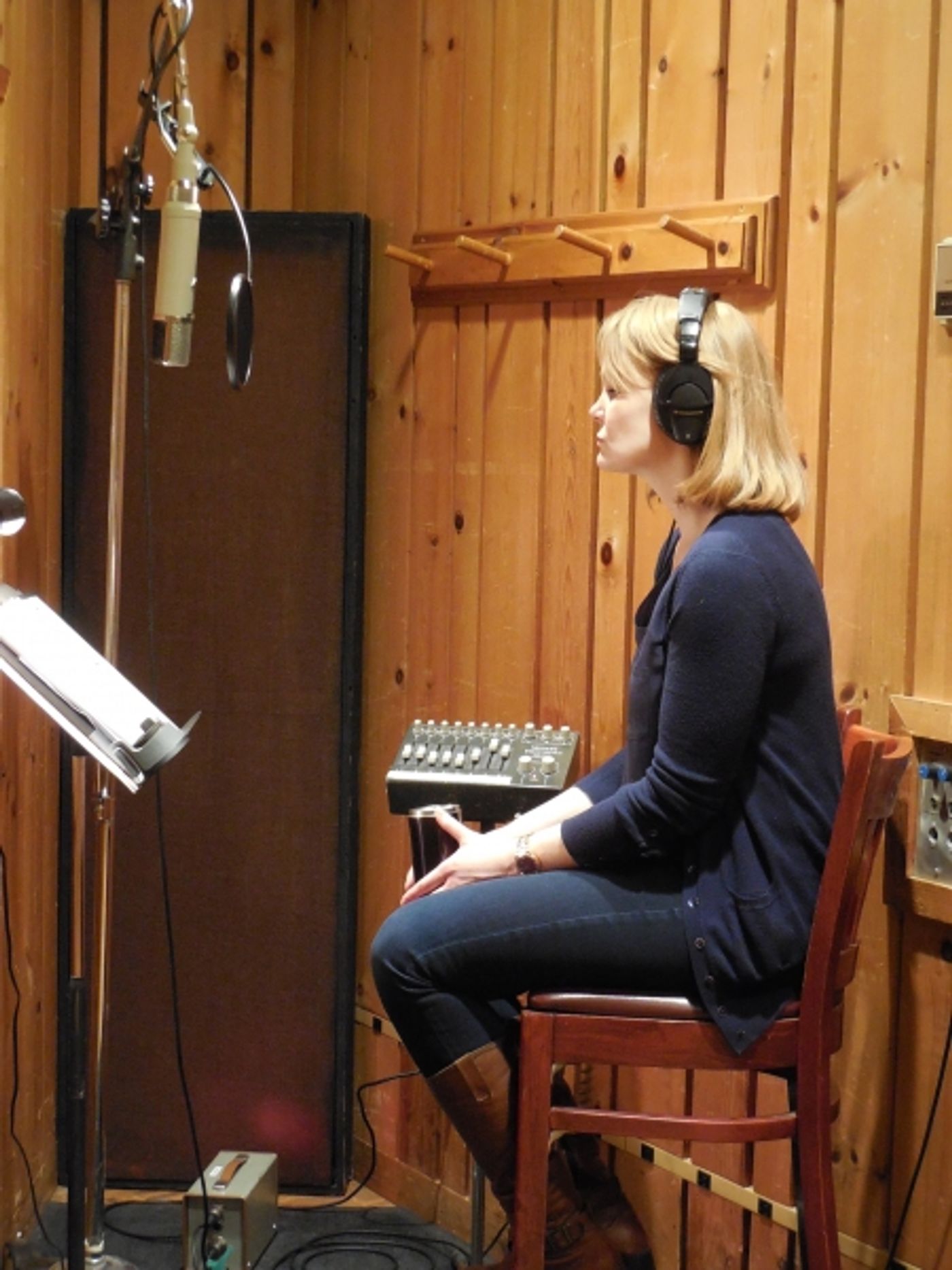 Photo Flash: A Sneak Peek at JOHN & JEN in the Recording Studio  Image