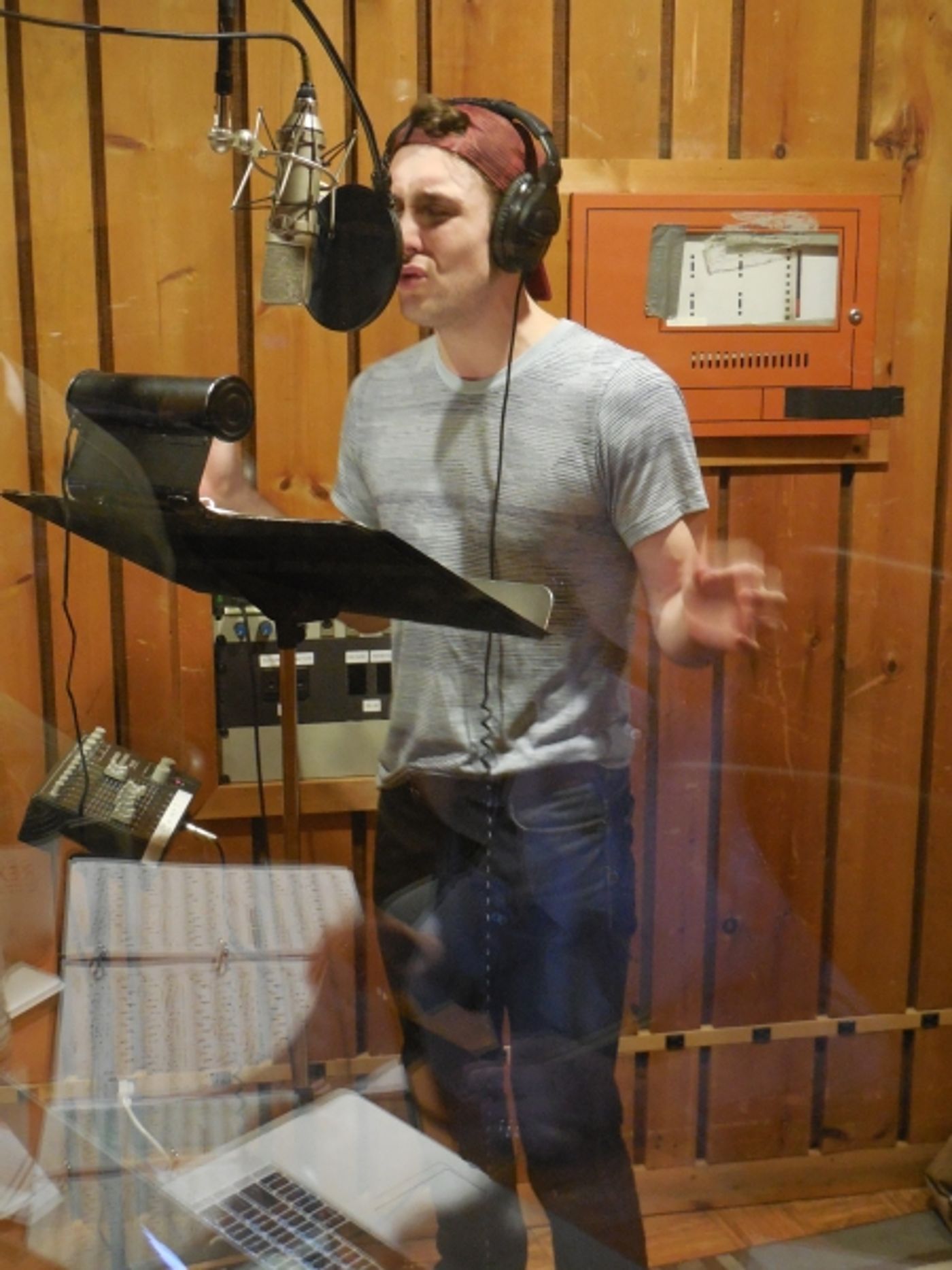 Photo Flash: A Sneak Peek at JOHN & JEN in the Recording Studio  Image