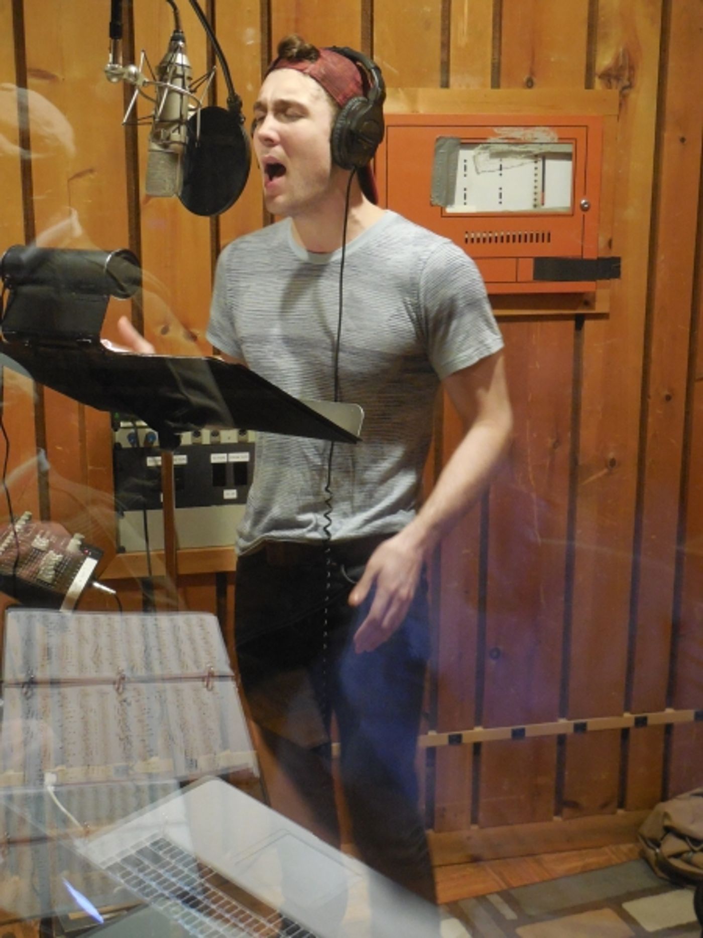 Photo Flash: A Sneak Peek at JOHN & JEN in the Recording Studio  Image