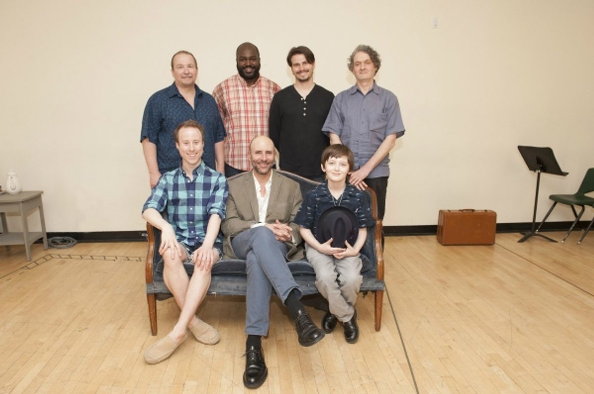 Clockwise from top left: Jim Frangione, Dereks Thomas, Jason Ritter, director Scott Ziegler, Henry Kelemen, Jordan Lage and Nate Dendy at 