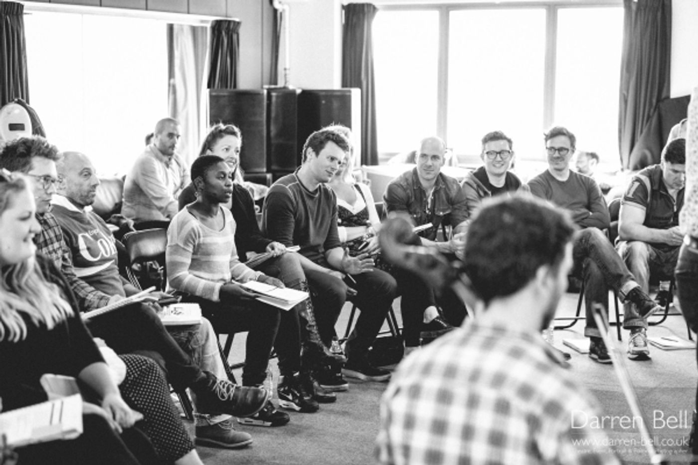 Exclusive Photos: Jonathan Groff and Company in Sitzprobe Rehearsal for HOW TO SUCCEED... Opening Tonight in London!  Image