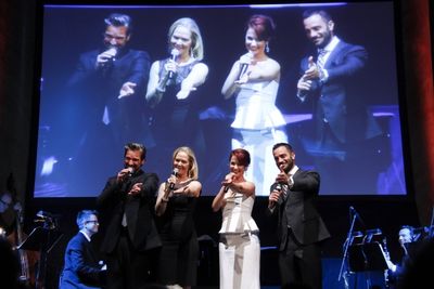 Hugh Panaro, Rebecca Luker, Sierra Borgess, Ramin Karimloo Photo