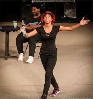 Gotham Professional Arts Academy students Shynai Shaford and Michael Smith in a scene from TOPDOG UNDERDOG at TEENS ON BROADWAY 2015 @ BroadwayWorld Gotham Professional Arts Academy students Shynai Shaford and Michael Smith in a scene Photo