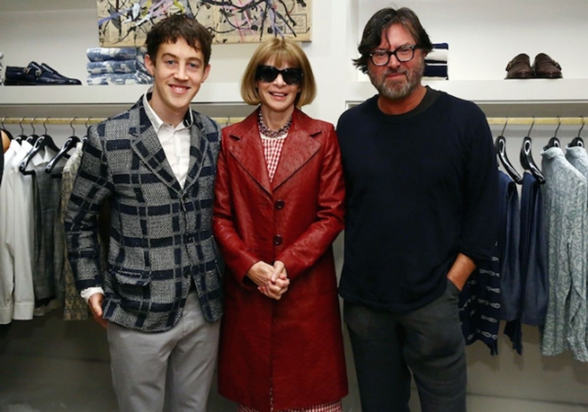 Alex Sharp, Anna Wintour, and Billy Reid at 