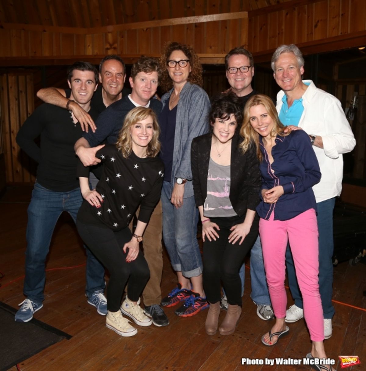 Kevin Zak, Dale Hensley, Duke Lafoon, Kara Guy, Judy Gold, Veronica J. Kuehn, John Treacy Egan, Kerry Butler and Tom Galantich at 