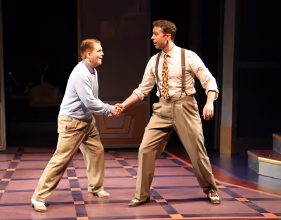 Robert Creighton as the legendary James Cagney and Jeremy Benton as Bob Hope take on  Photo