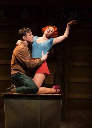 Tyler Hanes as Bill Calhoun and Megan Sikora as Lois Lane Photo