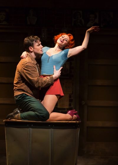 Tyler Hanes as Bill Calhoun and Megan Sikora as Lois Lane Photo