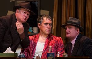 Joel Blum as First Man, Mike McGowan as Fred Graham, and Brendan Averett as Second Ma Photo