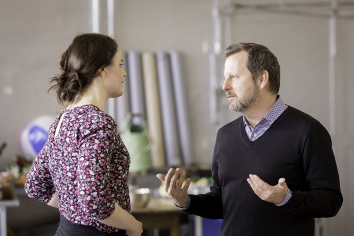 Photo Coverage: A DAMSEL IN DISTRESS, With Strallen And Fleeshman, In Rehearsal!  Image