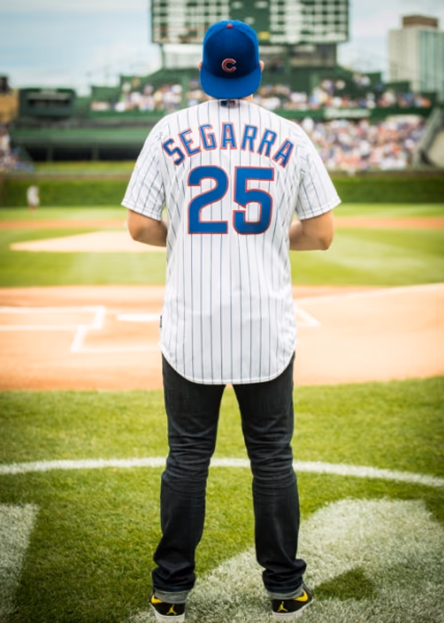 Exclusive Photo Coverage: ON YOUR FEET Stars Ana Villafañe and Josh Segarra Throw Out First Pitch at Chicago Cubs Game Image
