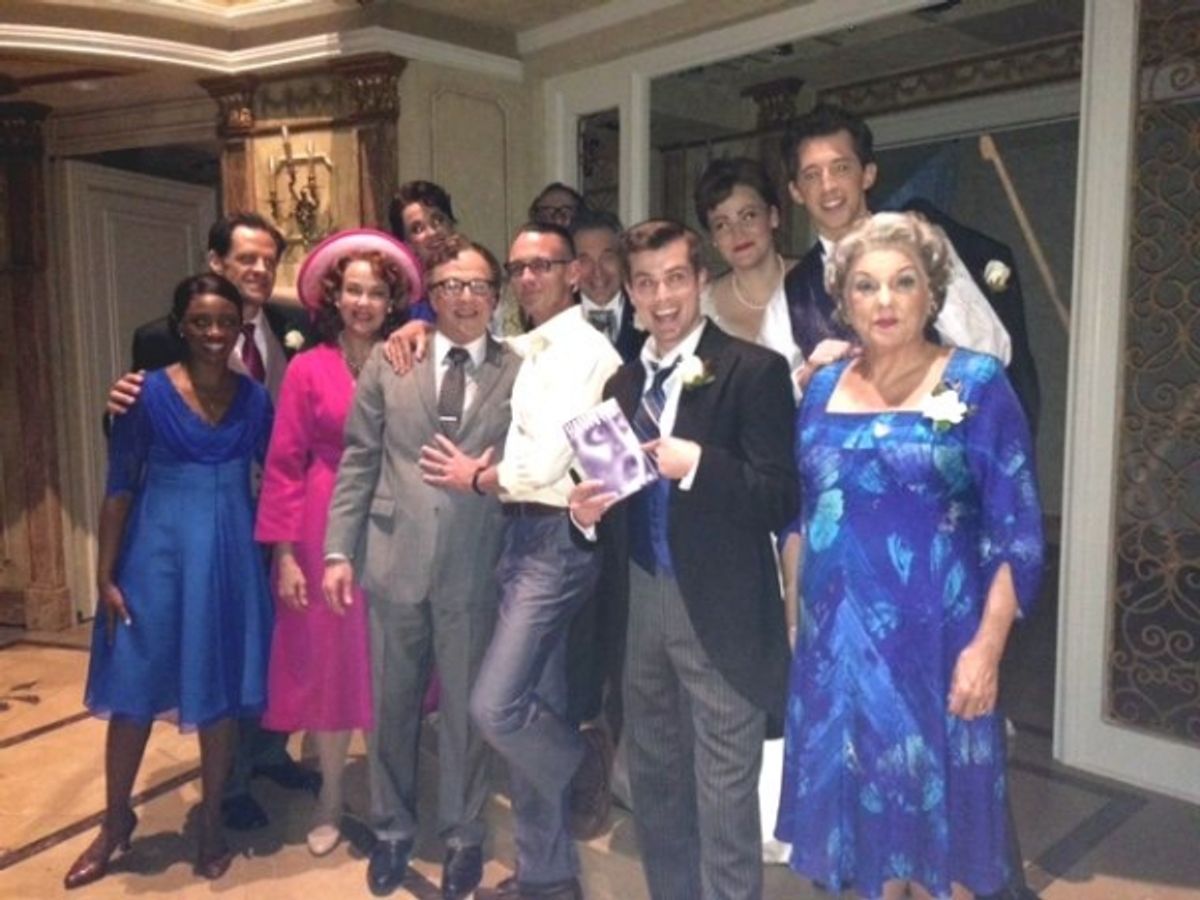 Novelist Chuck Palahniuk with the cast of IT SHOULDA BEEN YOU at 