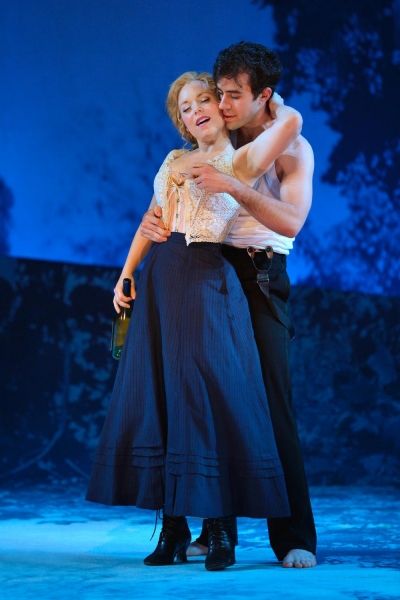 Petra (Marissa McGowan) and Frid (Michael McIntire) embrace Photo