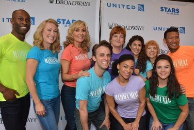 Judy McLane, Alison Ewing, Mary Callanan and the company of Mamma Mia! Photo