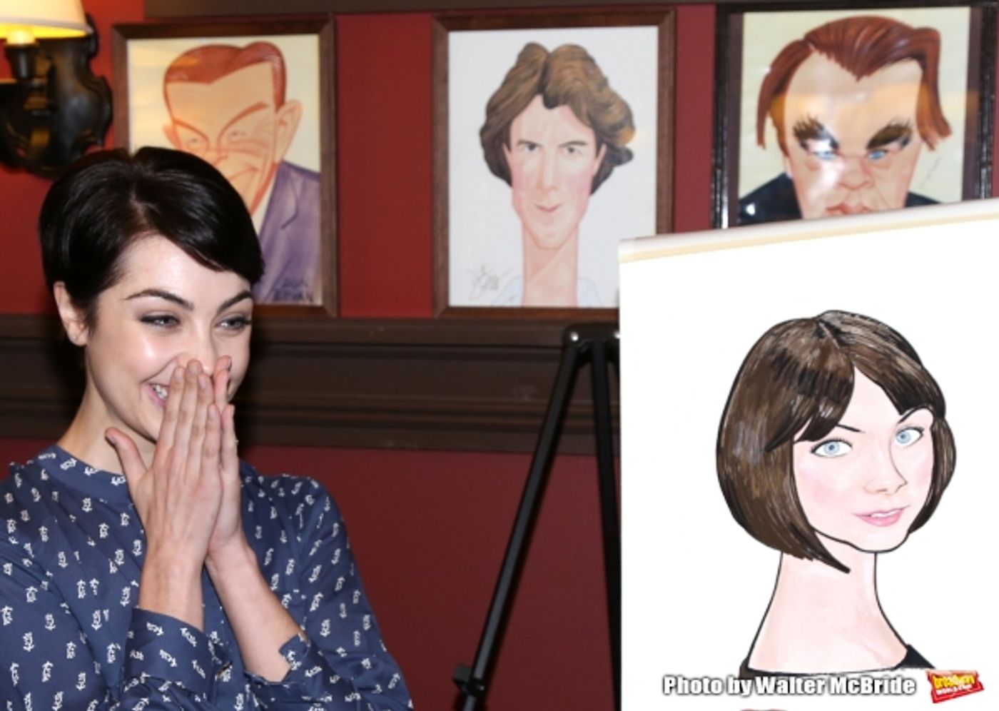 Photo Coverage: AN AMERICAN IN PARIS' Tony-Nominated Leads Get Sardi's Caricatures! Image