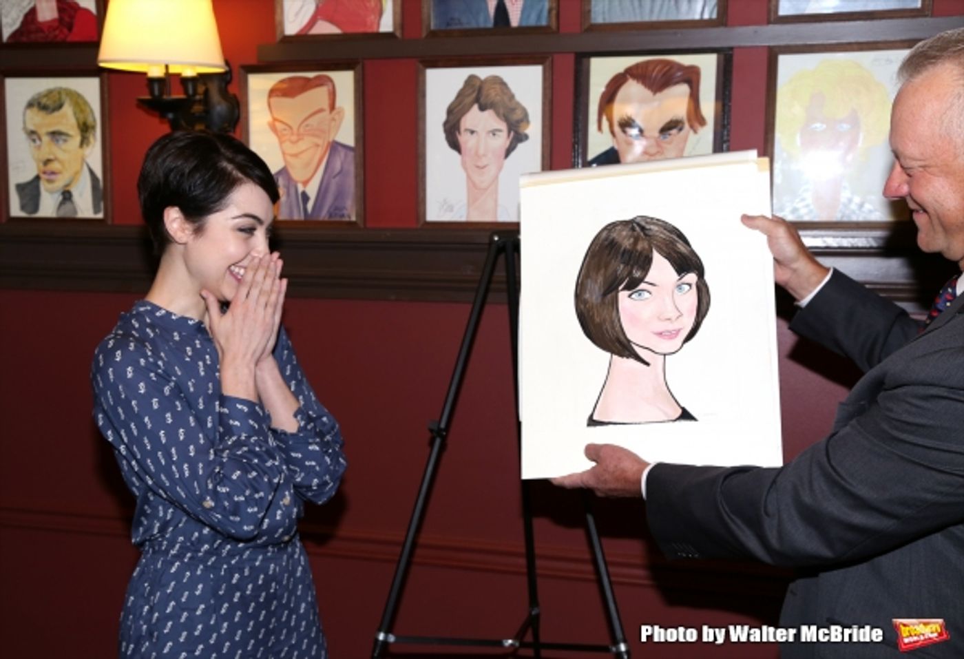 Photo Coverage: AN AMERICAN IN PARIS' Tony-Nominated Leads Get Sardi's Caricatures! Image