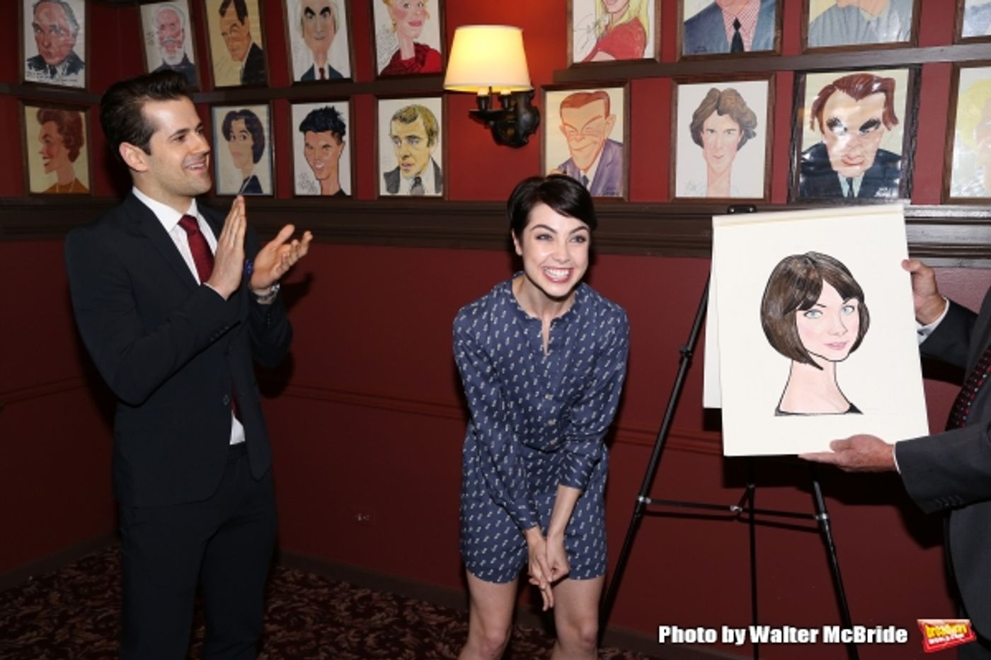 Photo Coverage: AN AMERICAN IN PARIS' Tony-Nominated Leads Get Sardi's Caricatures! Image