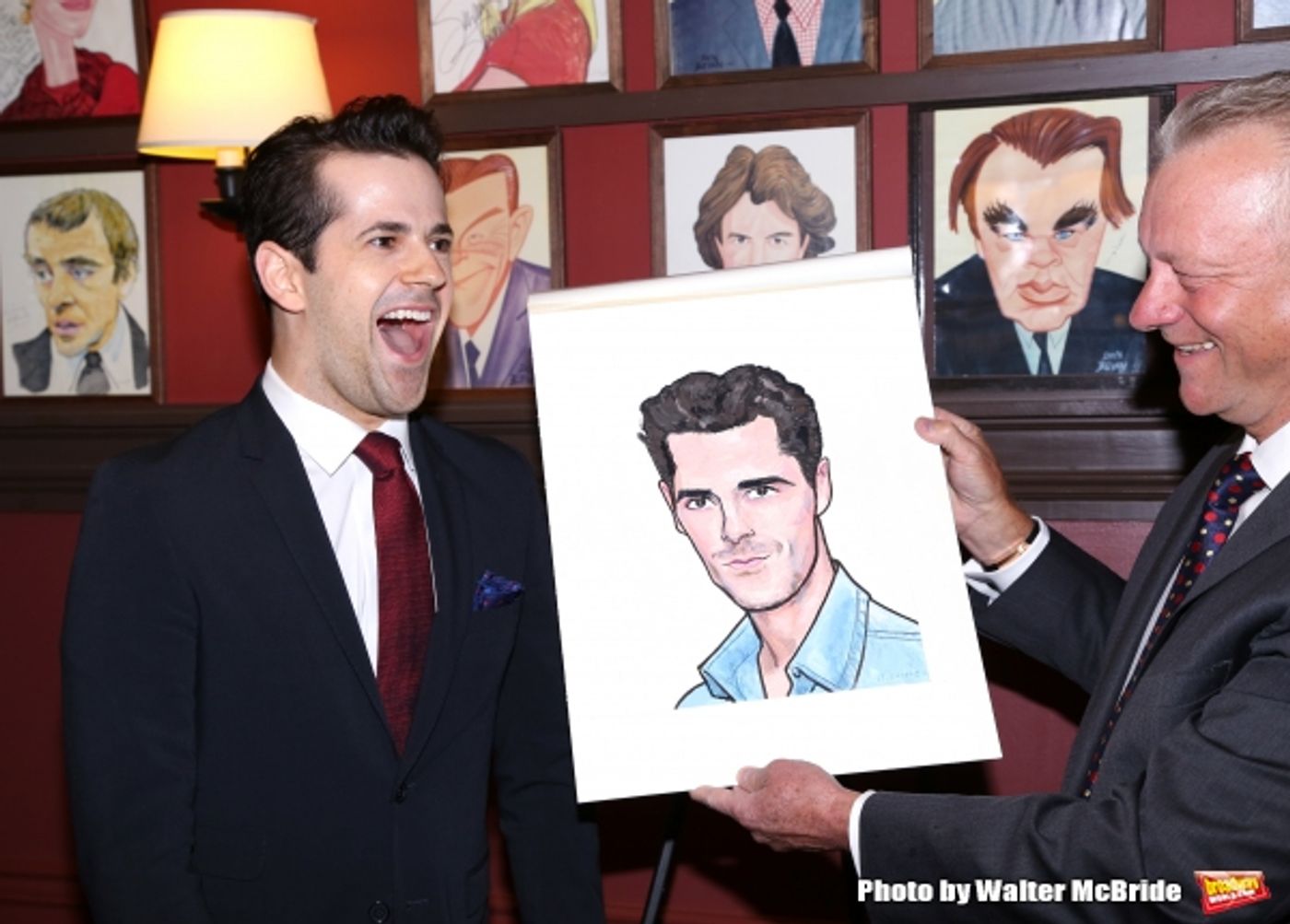 Photo Coverage: AN AMERICAN IN PARIS' Tony-Nominated Leads Get Sardi's Caricatures! Image