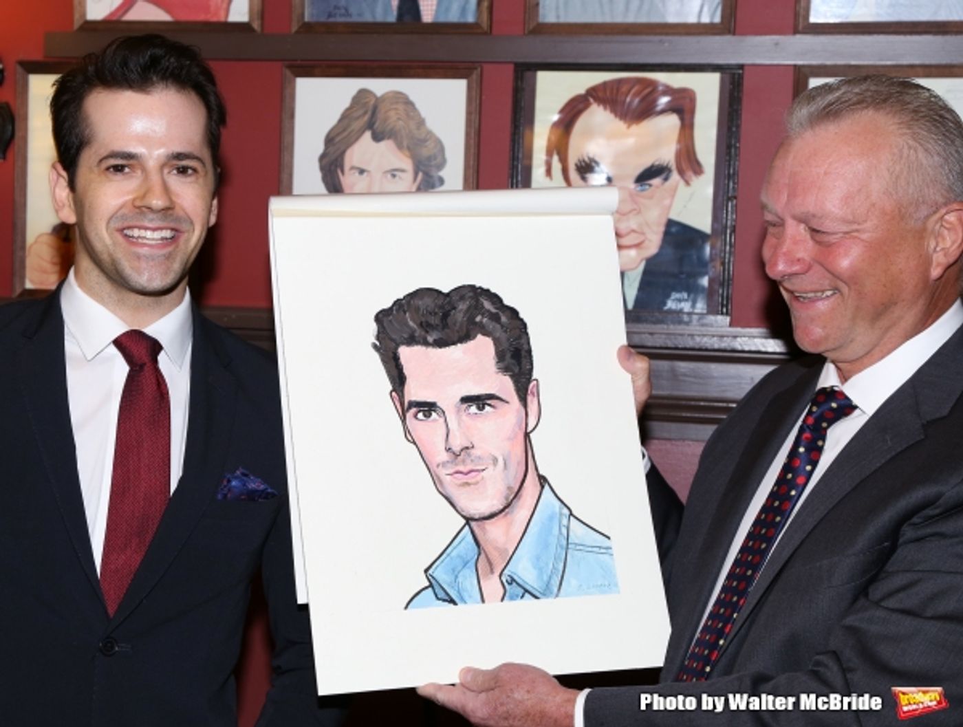 Photo Coverage: AN AMERICAN IN PARIS' Tony-Nominated Leads Get Sardi's Caricatures! Image