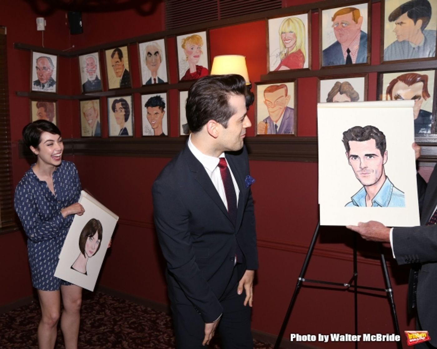 Photo Coverage: AN AMERICAN IN PARIS' Tony-Nominated Leads Get Sardi's Caricatures! Image