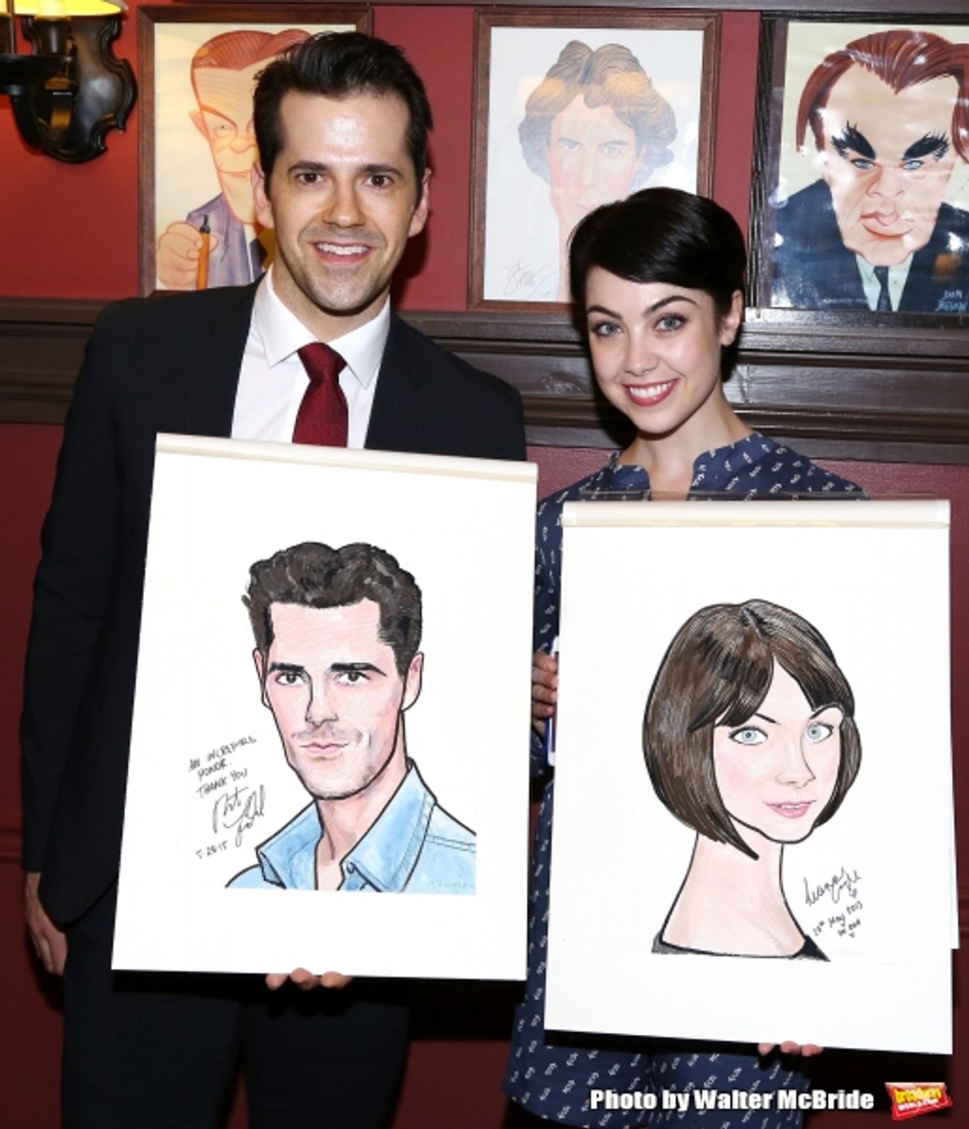 Photo Coverage: AN AMERICAN IN PARIS' Tony-Nominated Leads Get Sardi's Caricatures! Image