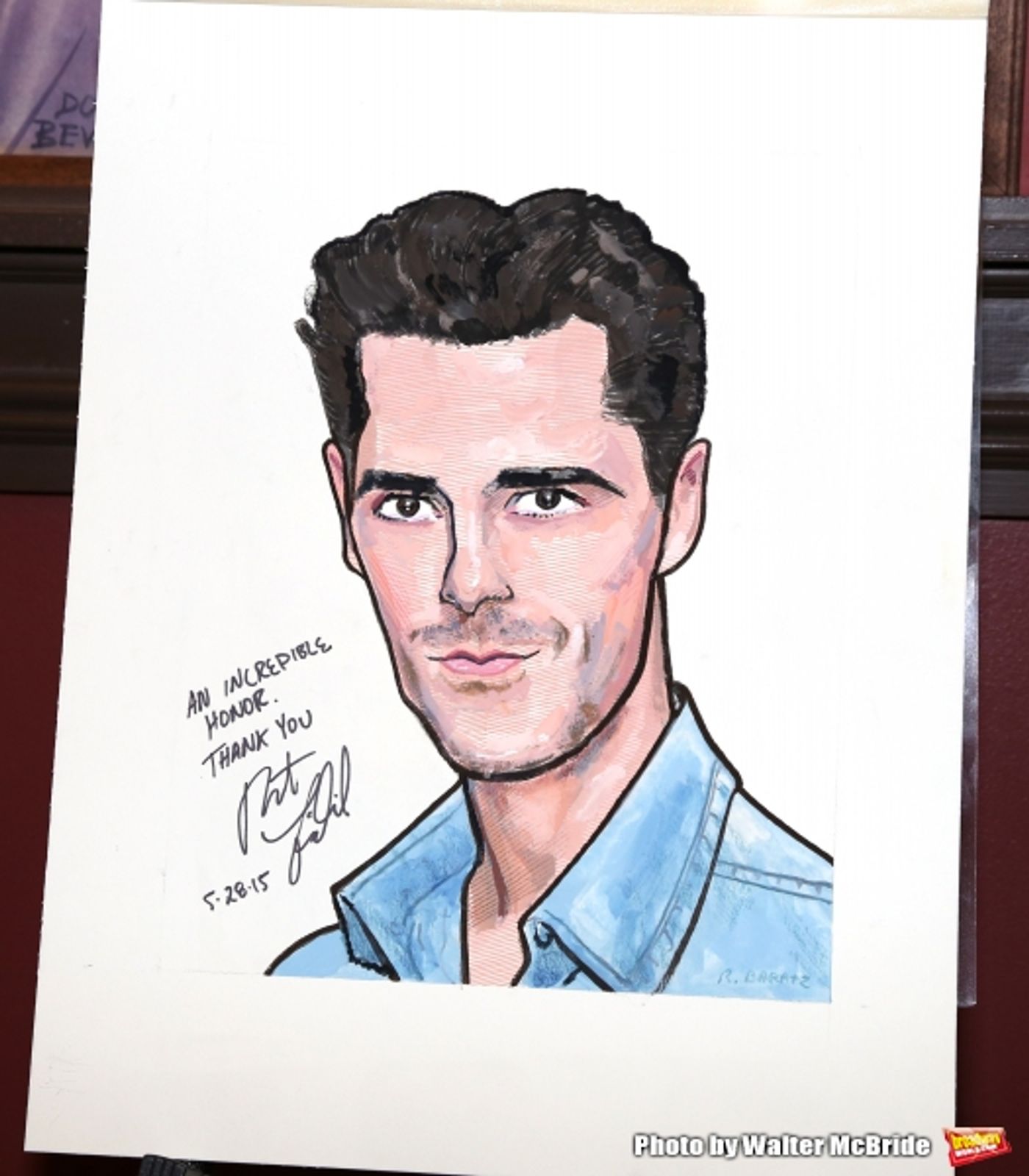 Photo Coverage: AN AMERICAN IN PARIS' Tony-Nominated Leads Get Sardi's Caricatures! Image