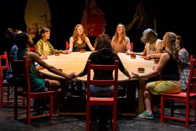 Dana Kaplan Angle, Catherine Brookman, Joyce Miller and the cast Photo