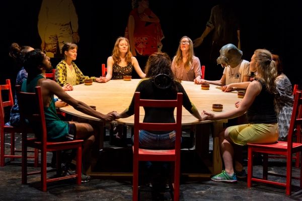 Dana Kaplan Angle, Catherine Brookman, Joyce Miller and the cast Photo