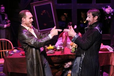 Commissioner of Police Tiger Brown (Christopher ''Zany'' Clark) and Macheath (Todd Sc Photo