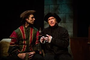 Brandon Herlig, as Richard Rich, and Bruce Rauscher, as Thomas Cromwell Photo