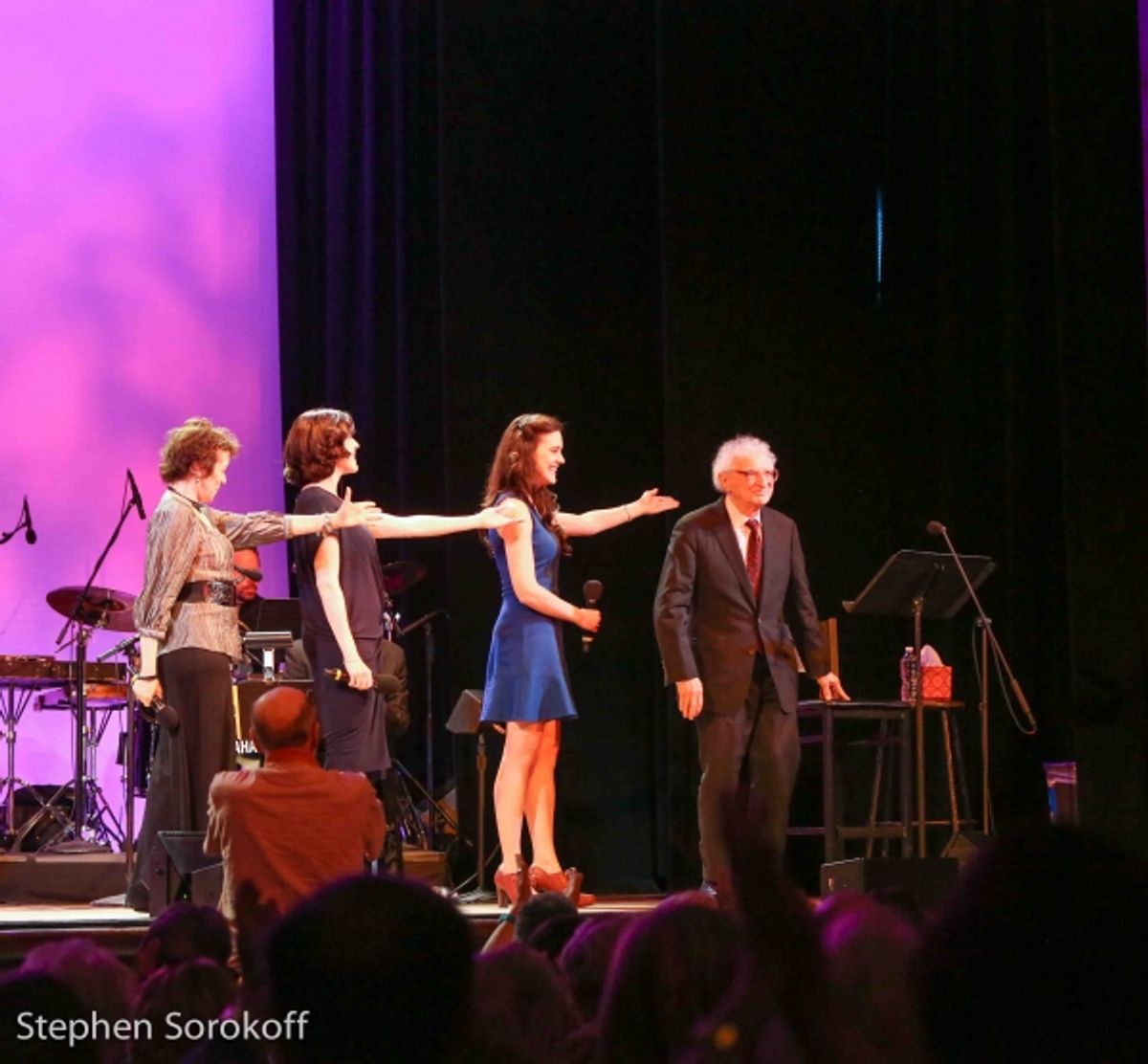 Judy Blazer, Leah Horowitz, Kerry Conte, Sheldon Harnick at 