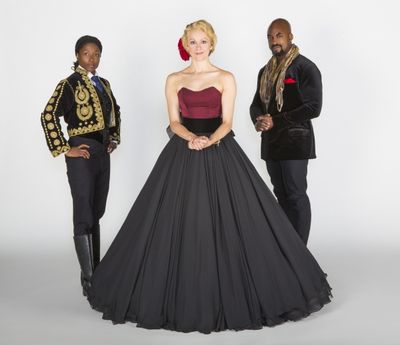 Rutina Wesley appears as Viola, Sara Topham as Olivia, and Terence Archie as Orsini Photo