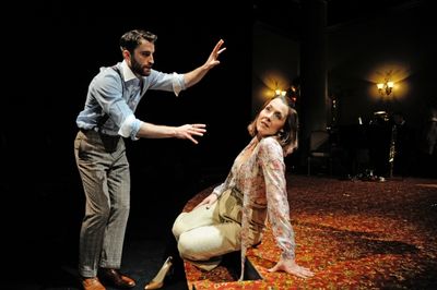 Charlie Thurston as Frank and Rachael Warren as Tilly Photo