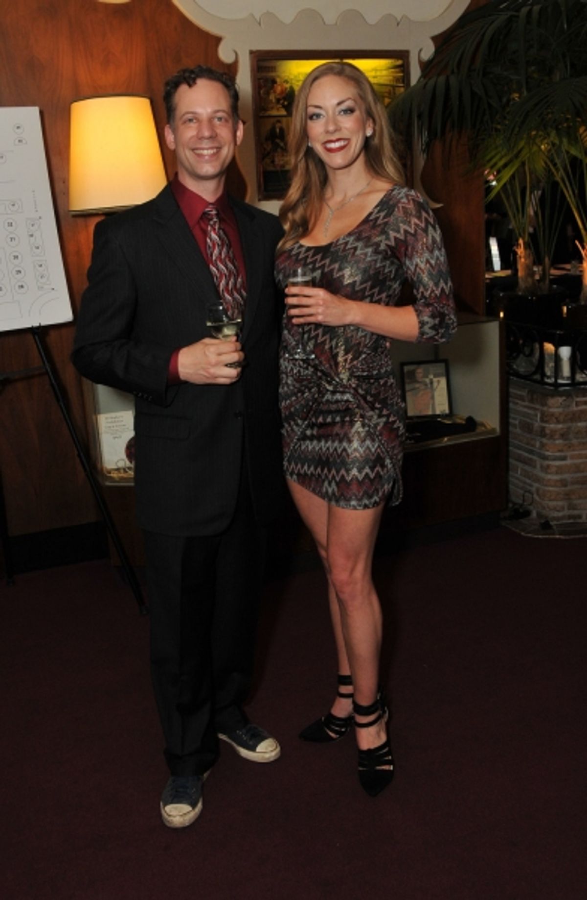 Actors Ryan Drummond and Allison F. Rich (stars of the company''s recent production of NICK & NORA)  at 