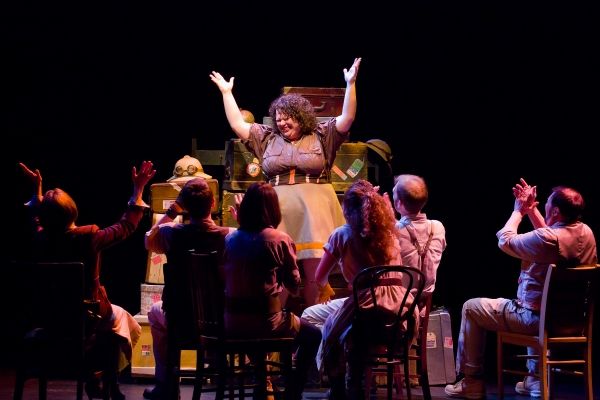 Gwen Eyster and the cast of TRAVELING PAPERS Photo