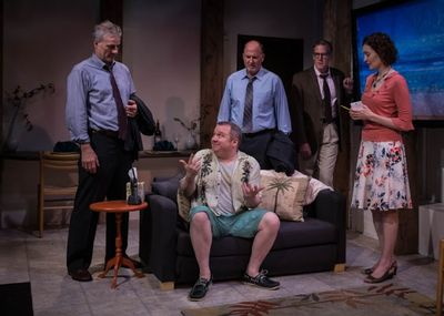 L.J. Ganser, Rory Scholl (seated), Brian Russell, Steven Hauck and Lisa Riegel Photo