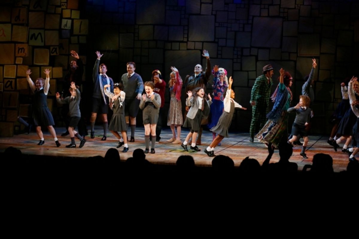 LOS ANGELES, CA - JUNE 7:  The cast during the curtain call for the opening night performance of ''Matilda The Musical'' at Center Theatre Group/Ahmanson Theatre on June 7, 2015, in Los Angeles, California. (Photo by Ryan Miller/Capture Imaging) at 