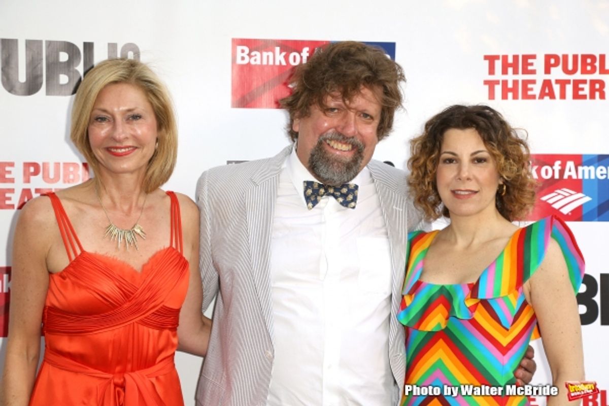Laurie Eustis, Oskar Eustis and Arielle Tepper Modover at 