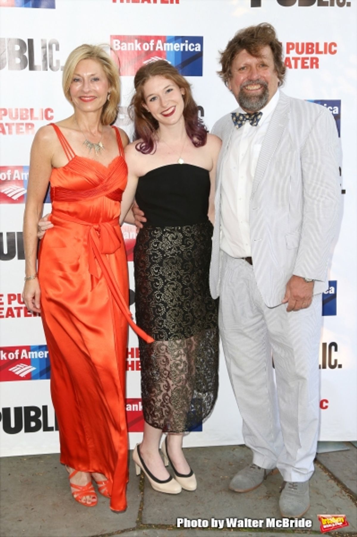 Laurie Eustis, Kylie Brown and Oskar Eustis  at 