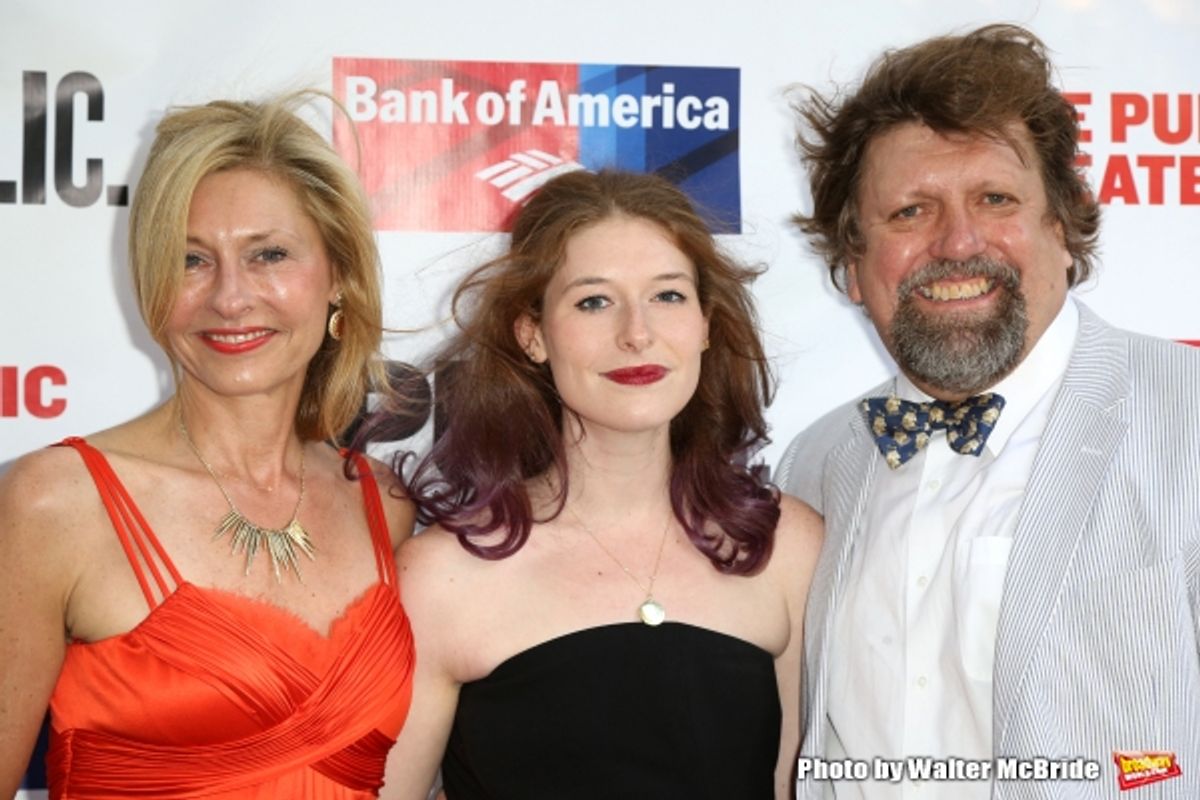 Laurie Eustis, Kylie Brown and Oskar Eustis  at 