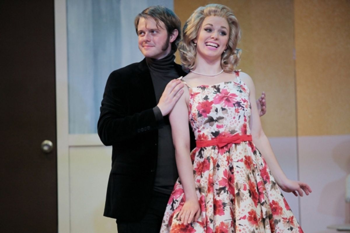 Cary Davenport as Alan Dangle and Courtney Lucien as Pauline Clench  at 