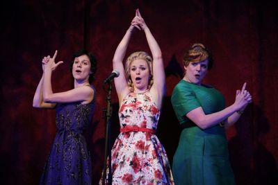 Caitlin McWethy as Rachel Crabbe, Courtney Lucien as Pauline Clench, and Miranda McGe Photo
