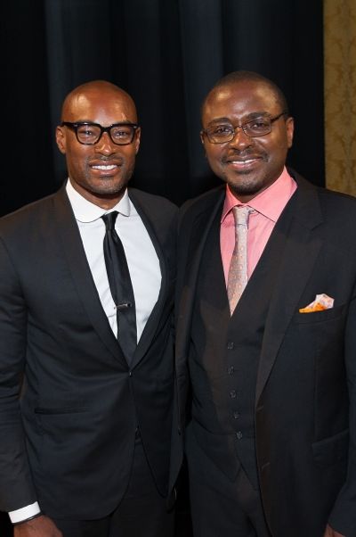 Gala Honorary Chair Tyson Beckford with AAADT Artistic Director Robert Battle.  Photo