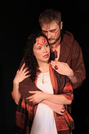 Elizabeth Roberts (Portia), V. Orion Delwaterman (Brutus) Photo