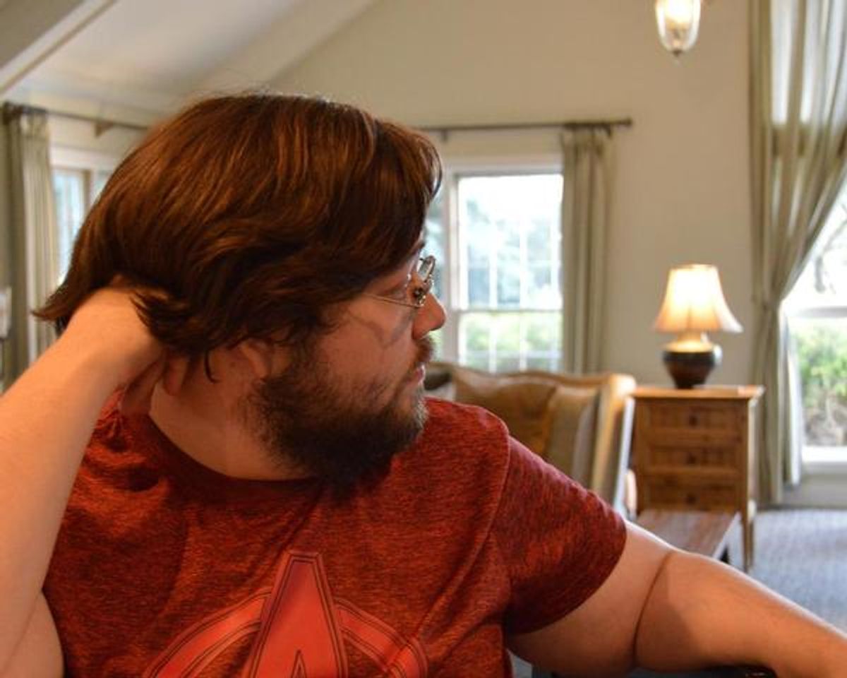 Justin Eberhard, here awaiting his entrance, will play Polonius in CPC Theatrical''s new production of William Shakespeare''s Hamlet at the Abbey Theater of Dublin (Ohio), running June 25-27, 2015. at 