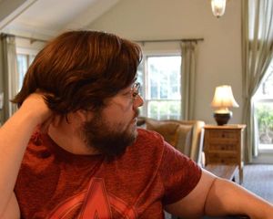 Justin Eberhard, here awaiting his entrance, will play Polonius in CPC Theatrical''s  Photo